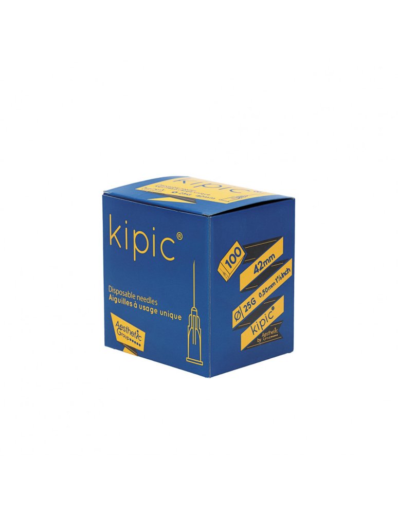 KIPIC® Micro-injection igla 25Gx42mm – Za precizne estetske i mezoterapijske tretmane, 1x 100 kom
